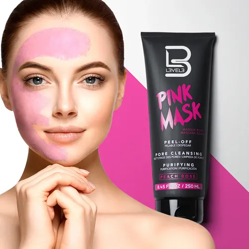 Level 3 Pink Mask Peel Off Mascara Facial Rosa 250ml
