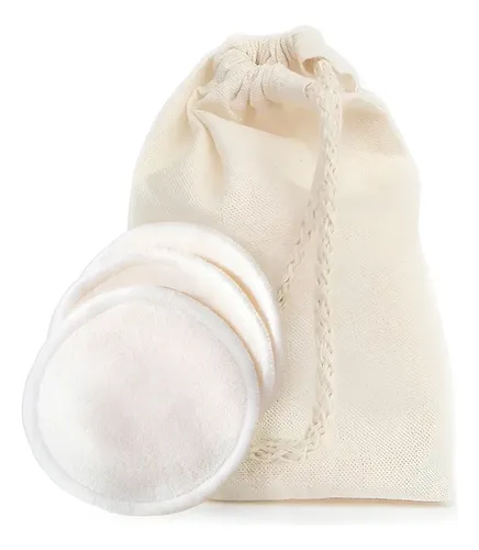 X3 Pads Desmaquillantes Reutilizables De Algodón Y Bambú