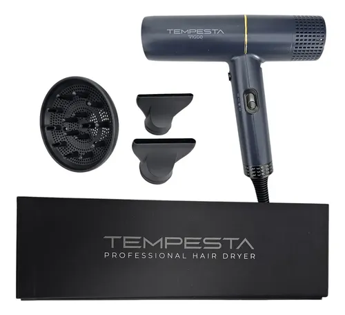 Secador de Pelo Tempesta 2300W Gris Oscuro Motor Brushless Anti Frizz