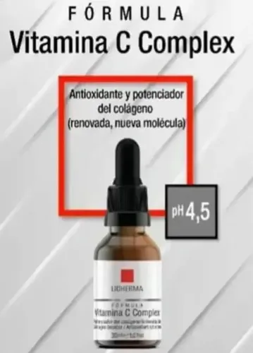 Formula Vitamina C Complex Antioxidante 30ml Lidherma Momento de aplicación Noche Tipo de piel Todo tipo