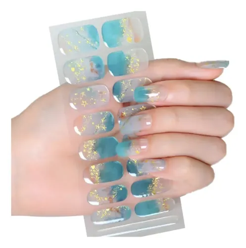 16 Pegatinas De Gel Sweet Uv Para Uñas, Jq029
