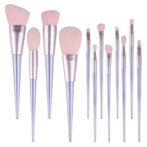 12 Brochas De Maquillaje De Cristal Para Artistas Profesiona