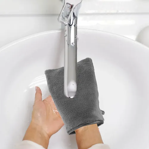 Guantes De Gel De Baño De Fibra, Suaves, Desmaquillantes Fac
