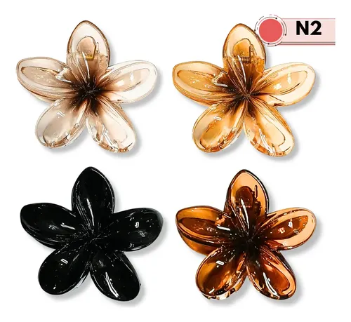 Broche De Pelo Flor Hawaiano Delicado Accesorios Peinados N1