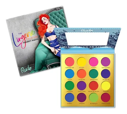 Paleta de Sombras 16 Tonos Mate Rude Cosmetics Naughty Nights