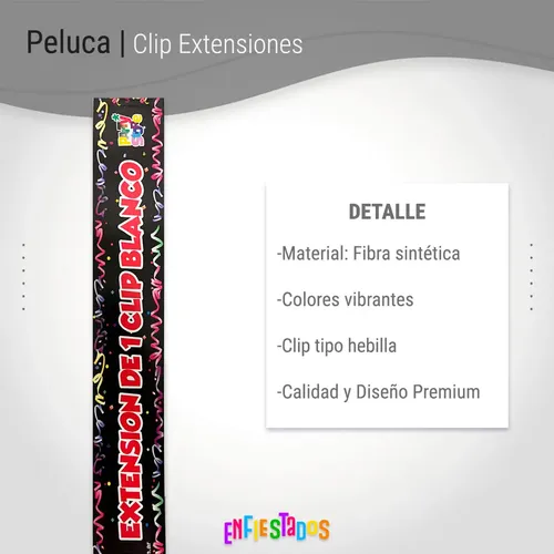 Extensiones Clip Pelo Cabello Lacio Mechas Colores Cotillon