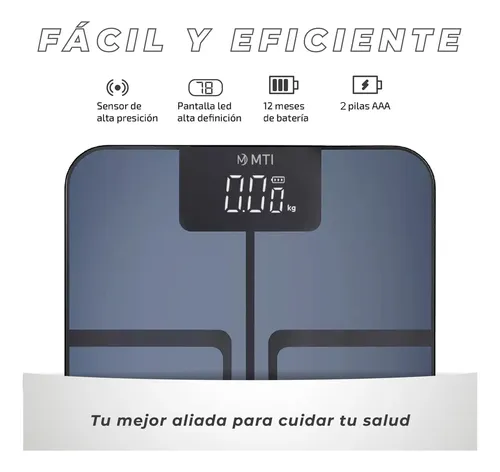 Balanza Digital Baño Mti Bluetooth Personal Corporal 180kg