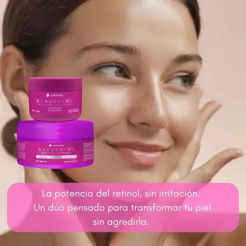 Kit X2 Bakuchiol Carthage Limpieza Crema Rutina Skincare Set