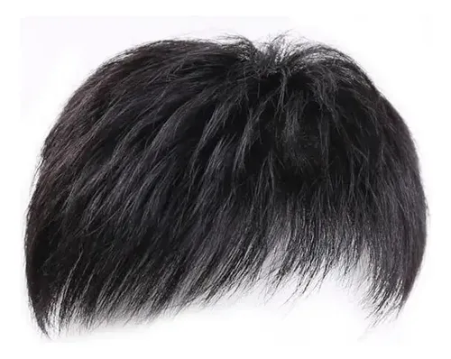 Wssimulación De Peluca Negra Cabello Corto Para Hombreszz