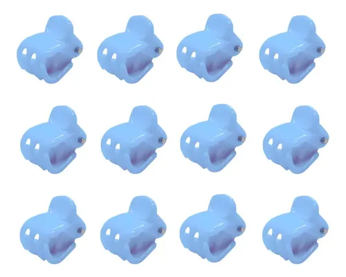 Mini Hebillas Celeste Iko Shop Pack 100 Broches Plástico Ganchos