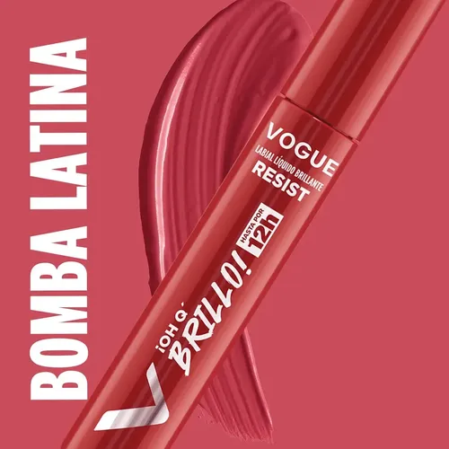 Brillo Labial Resist ¡Oh Q’ brillo! Vogue Tono Bomba Latina 3ml