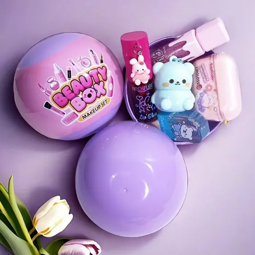 Bolas De Brillo Labial Con Forma De Oso Azul Con Dibujos Ani