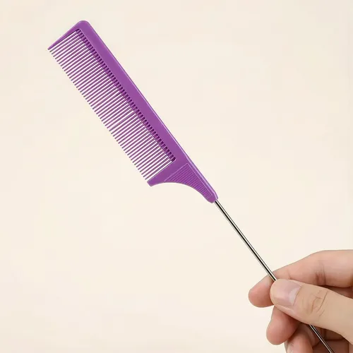 Peine De Punta De Acero Para Separar Mechones Cabello Color