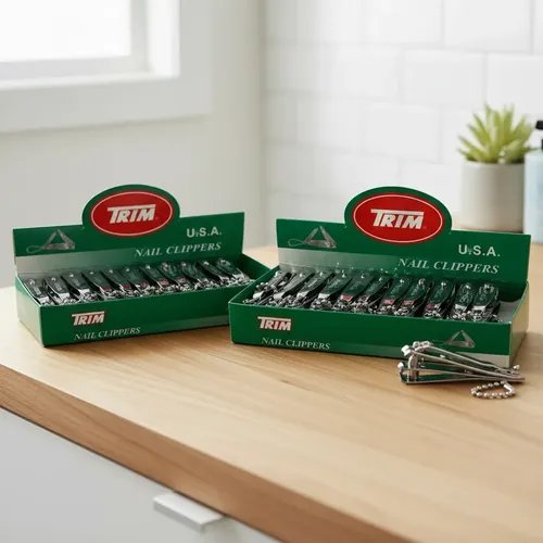 2 Cajas Exhibidoras X48 Alicates Corta Uñas Acero Inox Trim