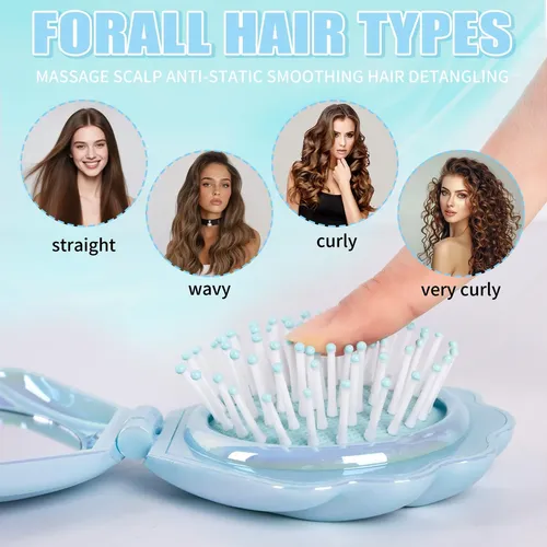 Cepillo Para El Cabello Maji Mama Plegable Con Forma De Conc