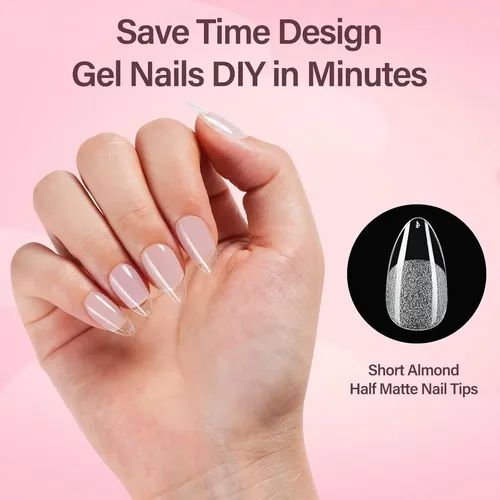 Kit Tips Uñas Gel Misssix 216 Pzs 12 Tallas Pegamento