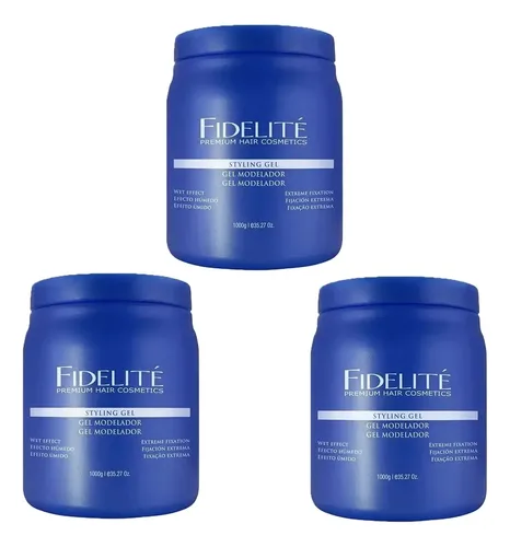 Combo Gel X12 Fijacion Extrema Efecto Humedo 1kg Fidelite