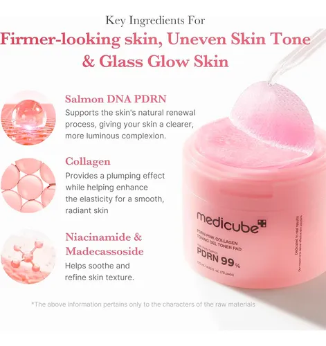 Medicube Pdrn Pink Collagen Jelly Pad Facial 70un Coreano