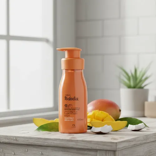 Crema Cuerpo Mango Rosa Y Agua De Coco Tododía 400ml Natura