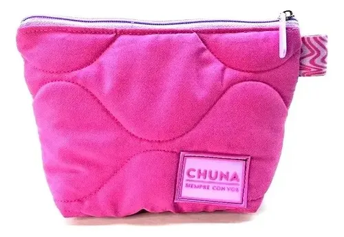 Necessaire Chuna Tina Ondas Fucsia Maquillaje Cosmeticos