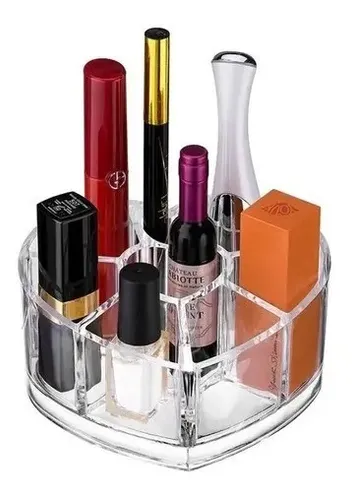Exhibidor Maquillajes Organizador Acrilico Corazon Caja