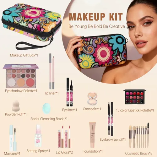 Kit Maquillaje Completo Adolescente Con Neceser