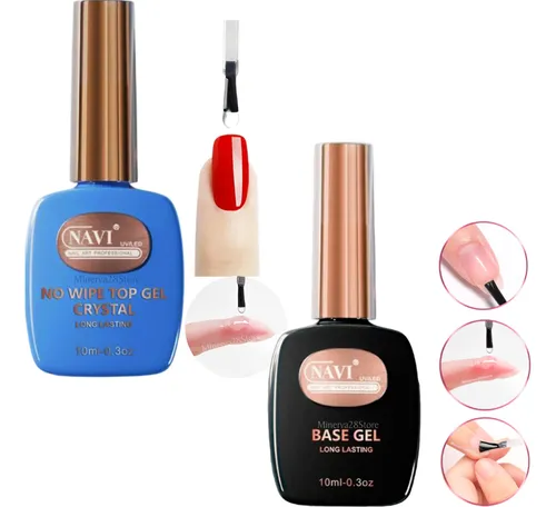 Base Coat Y Top Coat Cristal 10ml Navi 10ml Aprobado Anmat