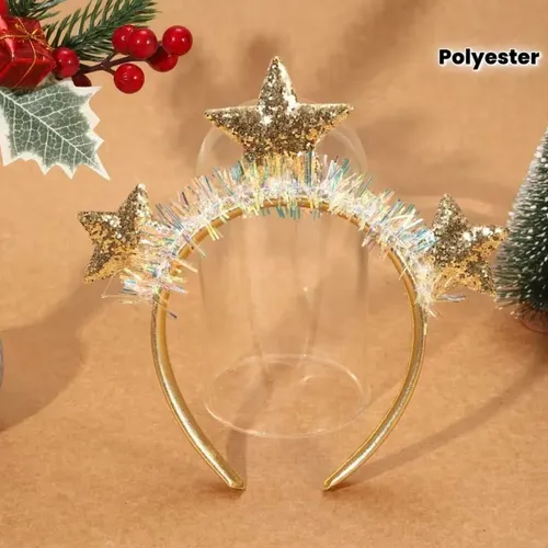 Diademas Con Purpurina Y Forma De Estrella Dorada Con Forma