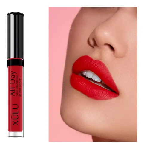 Labial Líquido Intransferible All Day Larga Duración Z249 Acabado Mate Color 01 – Rojo
