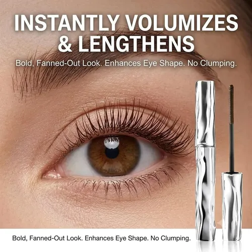 Black Waterproof Metal Wand Mascara With Tubing Technology