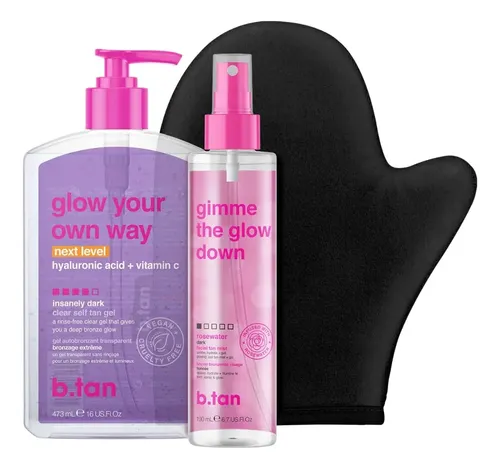 Kit Autobronceador B.tan Clear Gel & Face Spray Dark Level