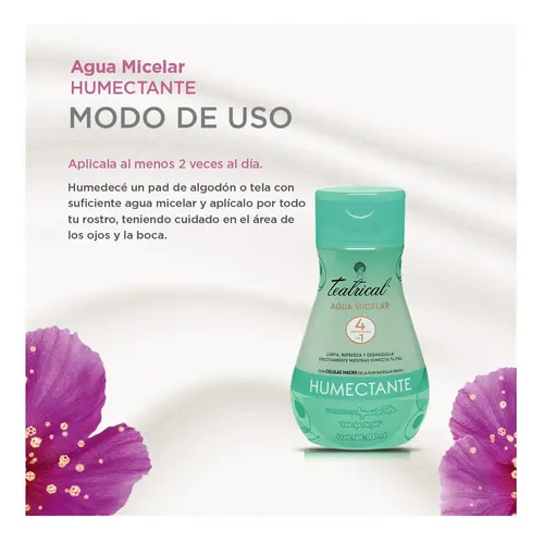 Teatrical Agua Micelar Humectante X 600 Ml