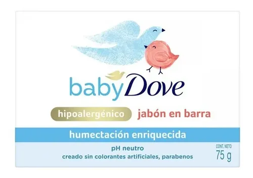 Jabón en barra Dove Baby 75 g pack x 6