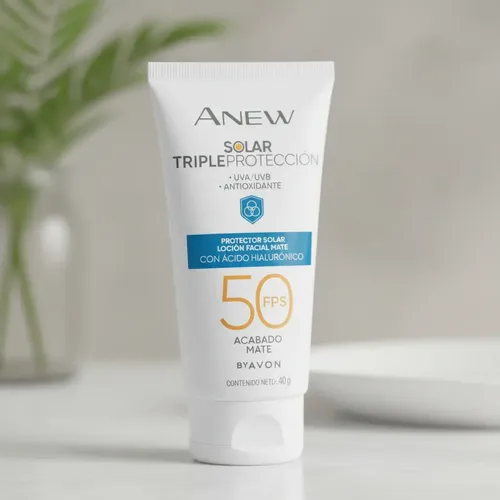 Avon Protector Solar Anew Triple Proteccion Fps 50 Mate 40g