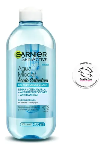 Agua Micelar Anti-imperfecciones Con Ácido Salicílico Garnier 400ml
