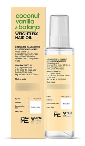 Aceite Capilar Botanic Hearth Coco Vainilla Batana 100ml
