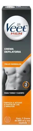 Crema Depilatoria Veet For Men Pieles Normales 200ml