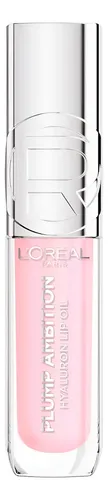 Labial L’Oréal Plump Ambition 101 Cristal Clear con Ácido Hialurónico para un Brillo Natural