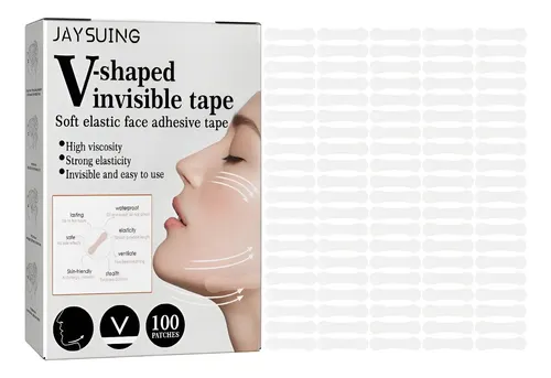 Cinta De Estiramiento Facial Invisible, 100 Tiras, Cinta .
