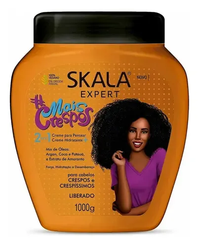Mais Crespos Skala – Crema Para El Cabello, Paquete De 1