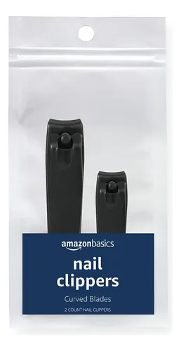 Set De Cortauñas Amazon Basics Con Cuchillas Curvas Negro