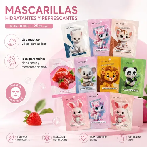 Mascarilla Facial Set X30u Hidratante Reparadora Belleza