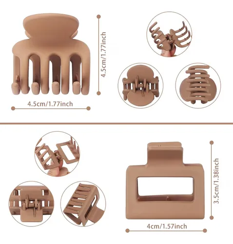 Pinzas Pequeñas Para El Cabello De 8 Piezas, 2 Estilos De Pi 8 Pcs-set