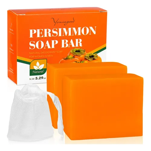 2 Pcs Persimmon Soap Bar For Old People Smell, Deodorizing