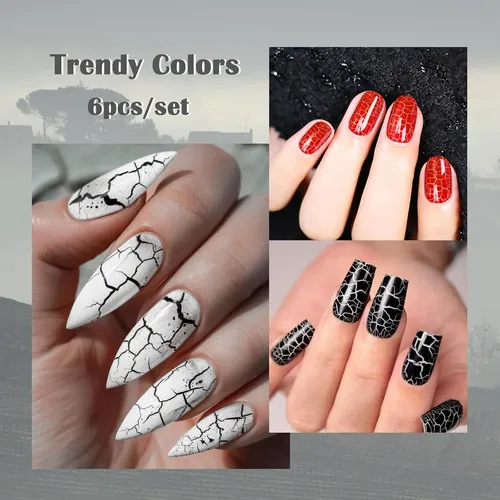 Set Gel Crackle 6 Piezas Msruioo