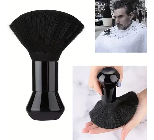1 Cepillo Profesional Para Limpieza De Cuello De Barbero Negro