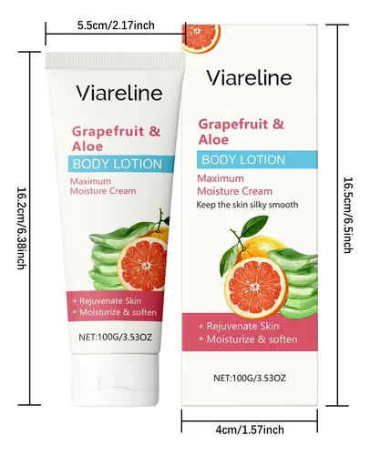 Asloción Corporal Viareline Con Pomelo Y Aloe, Hidratante Y