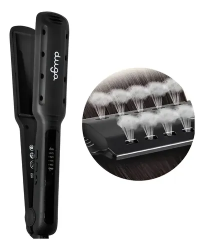 Plancha Para Cabello Humedo Y Seco Duga Profesional D207 Neg