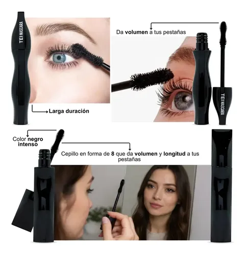 Mascara De Pestañas Volume Tei Negro