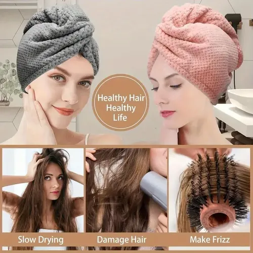 1 Gorro Para Cabello Seco, Suave Y Absorbente, De Color Alea